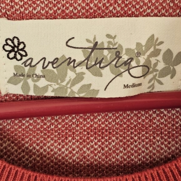 Aventura Orange Sweater Dress Medium Fall Autumn Argyle Warm‎ Winter Knee-Length - Picture 2 of 7